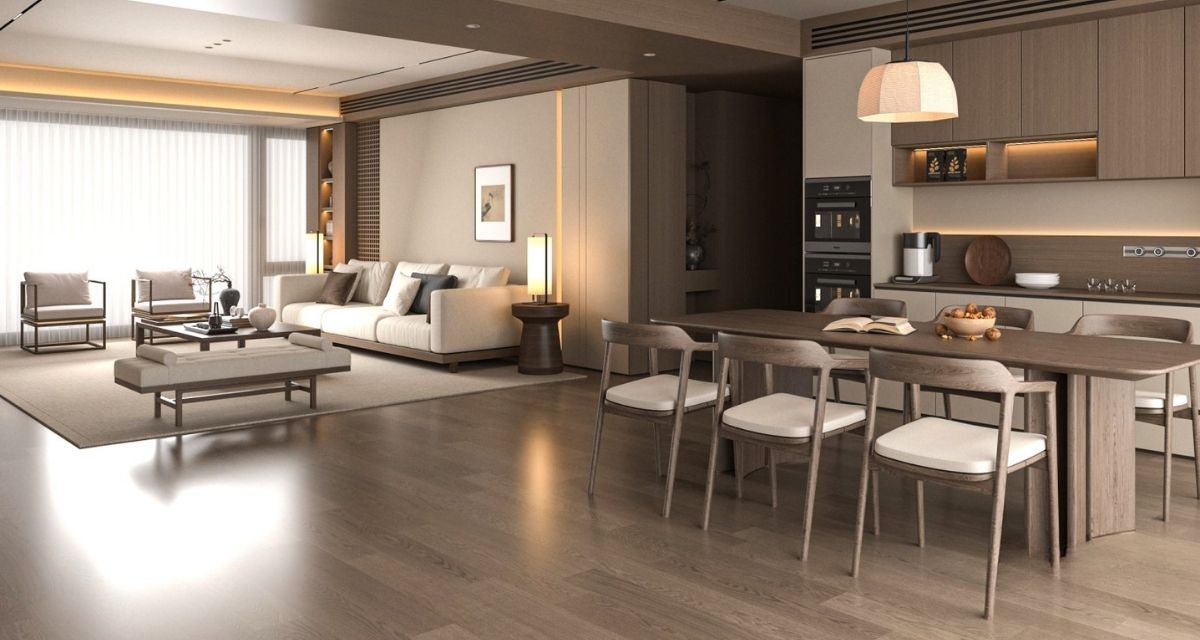 +15 Mẫu Thiết Kế Nội Thất Phòng Khách Sang Trọng, Tiện Nghi 1 thiết kế nội thất phòng khách