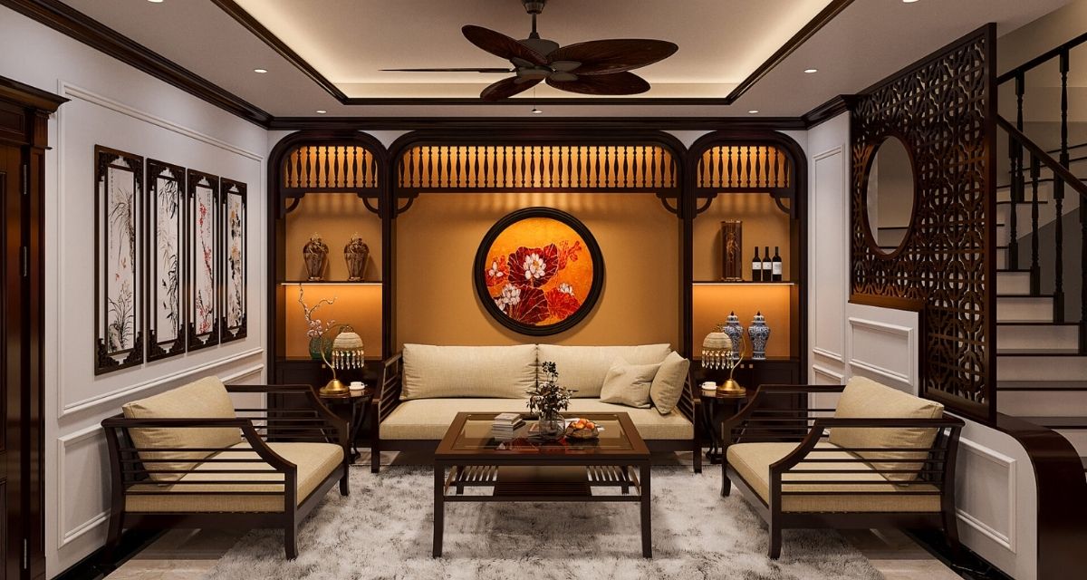 +15 Mẫu Thiết Kế Nội Thất Phòng Khách Sang Trọng, Tiện Nghi 12 thi công nội thất