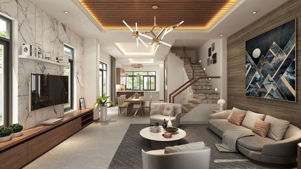 Top 5 phong cách thiết kế nội thất nhà gác lửng 3 phòng ngủ - Phong cách hiện đại