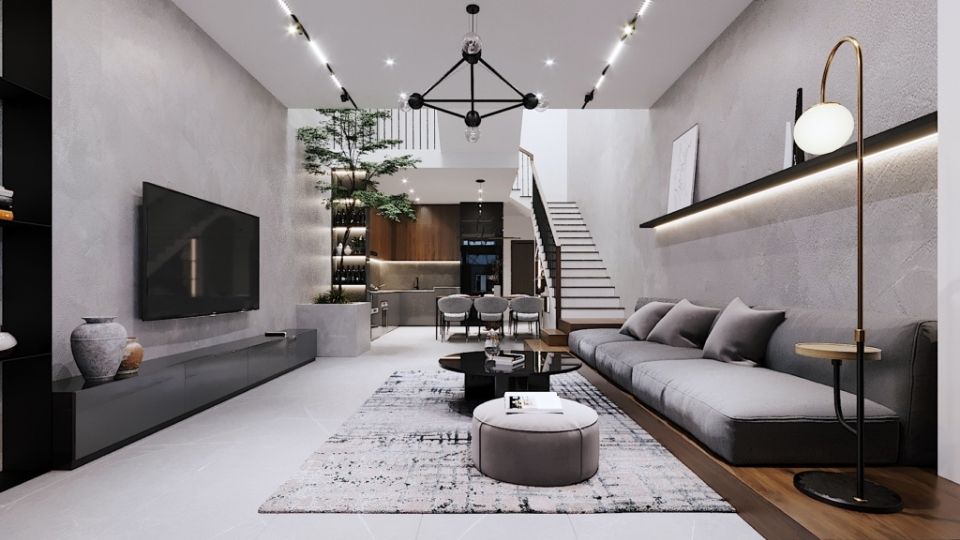 Top 5 phong cách thiết kế nội thất nhà gác lửng 3 phòng ngủ - Phong cách tối giản